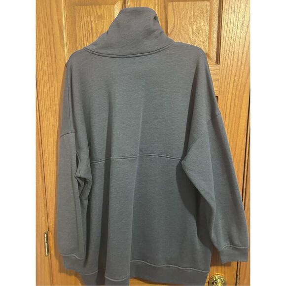 Old Navy Women’s Size XL Oversized Half Zip French Terry Funnel Neck Sweatshirt - Picture 5 of 13